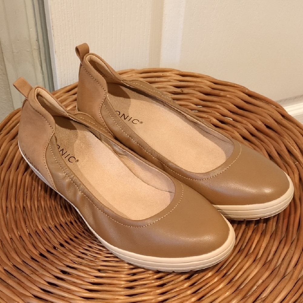 Vionic Jacey Brown Wedge Slip-on Womens 8.5
